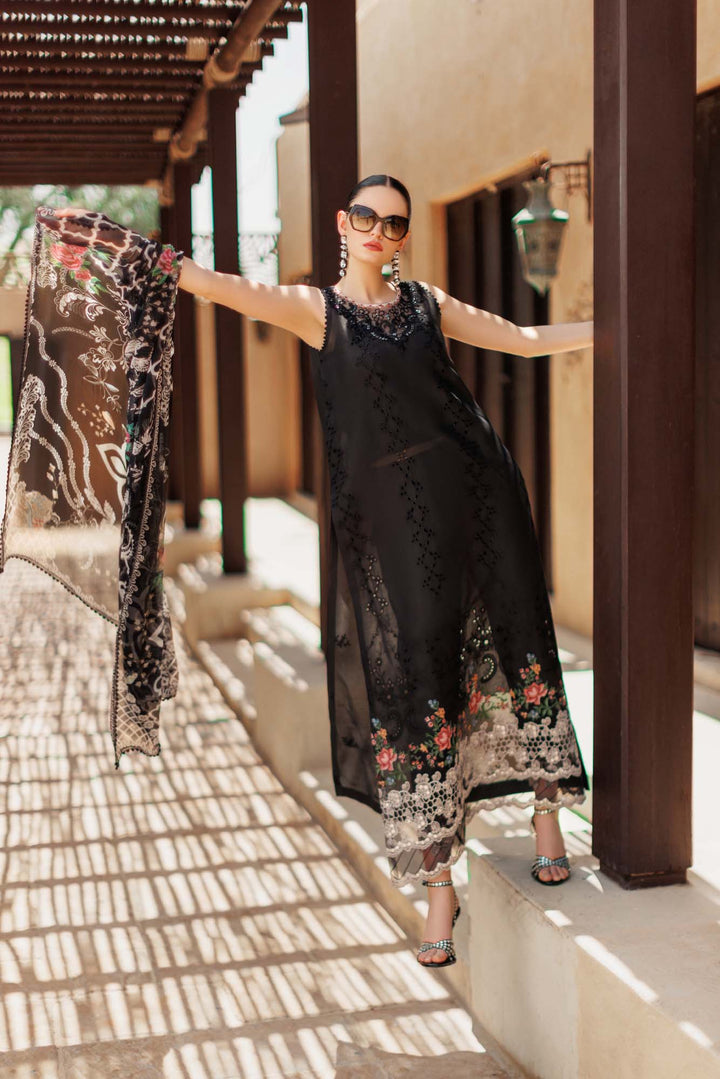 Noor By Saadia Asad | Eid Handwork Laserkari Lawn 24 | D6 - Waniyas