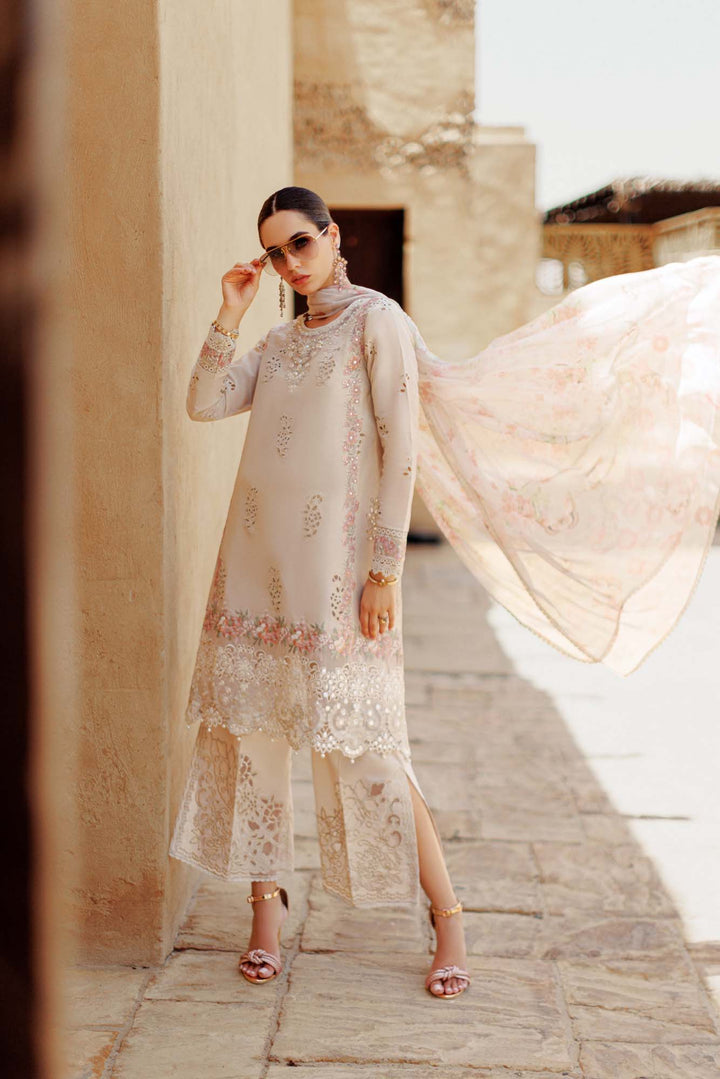 Noor By Saadia Asad | Eid Handwork Laserkari Lawn 24 | D2 - Waniyas