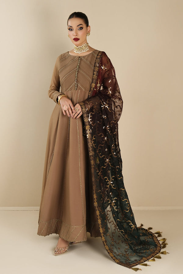 Alizeh | Formals Collection | Rose Beige Dress 3 piece - RTW1017 - Waniyas