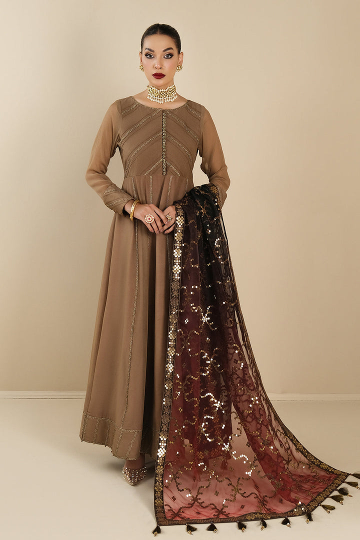 Alizeh | Formals Collection | Rose Beige Dress 3 piece - RTW1017 - Waniyas