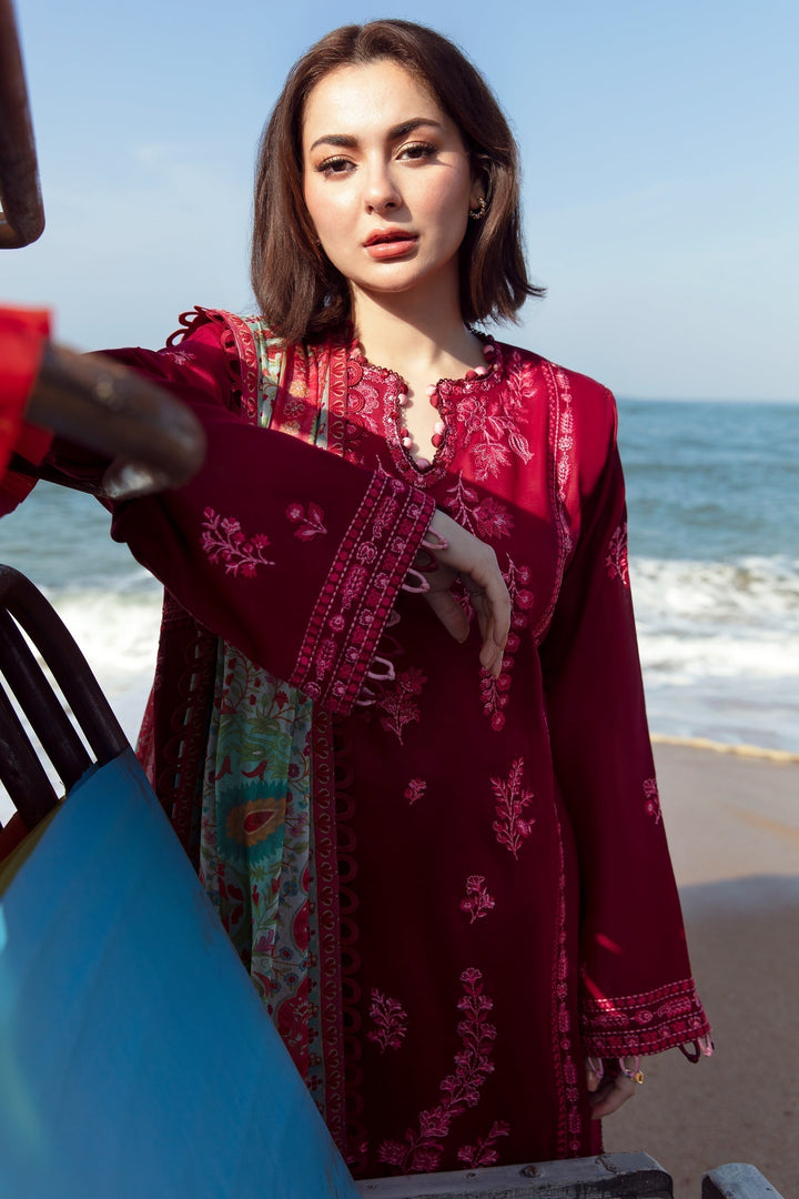 Zaha | Embroidered Lawn Collection | EIRA (ZL23-10 B) - Waniyas