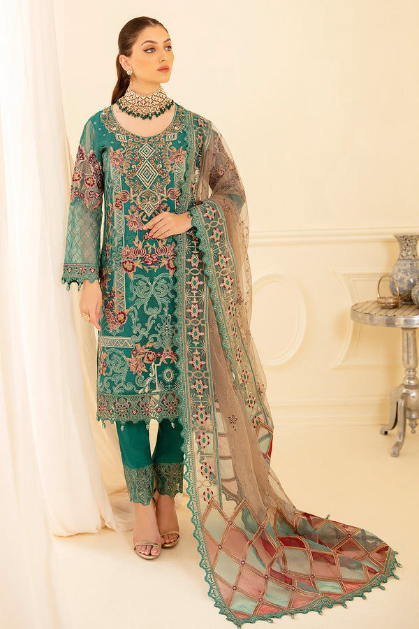 Ramsha | Minhal Organza Collection | M-708 - Waniyas