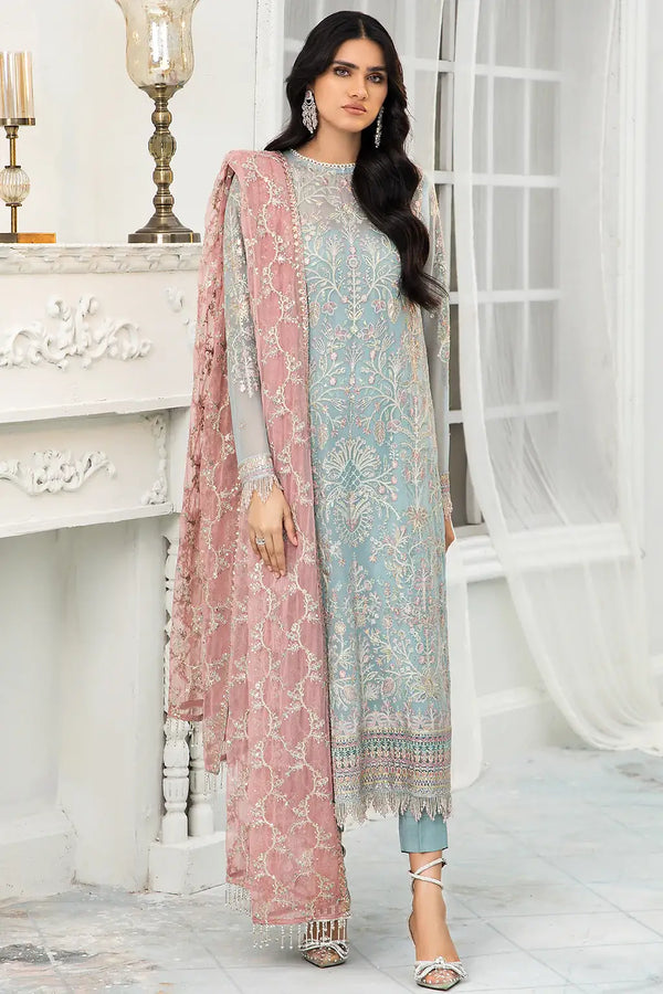 Zarif | DE LUXURY Formals | BLUE MIST - Waniyas