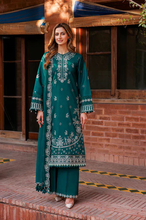 Farasha | Kaavish Lawn 24 | TEAL GARLAND - Waniyas