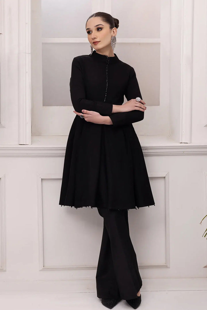 Alizeh | Formals Collection | Black Dress 3 piece - RTW1008 - Waniyas