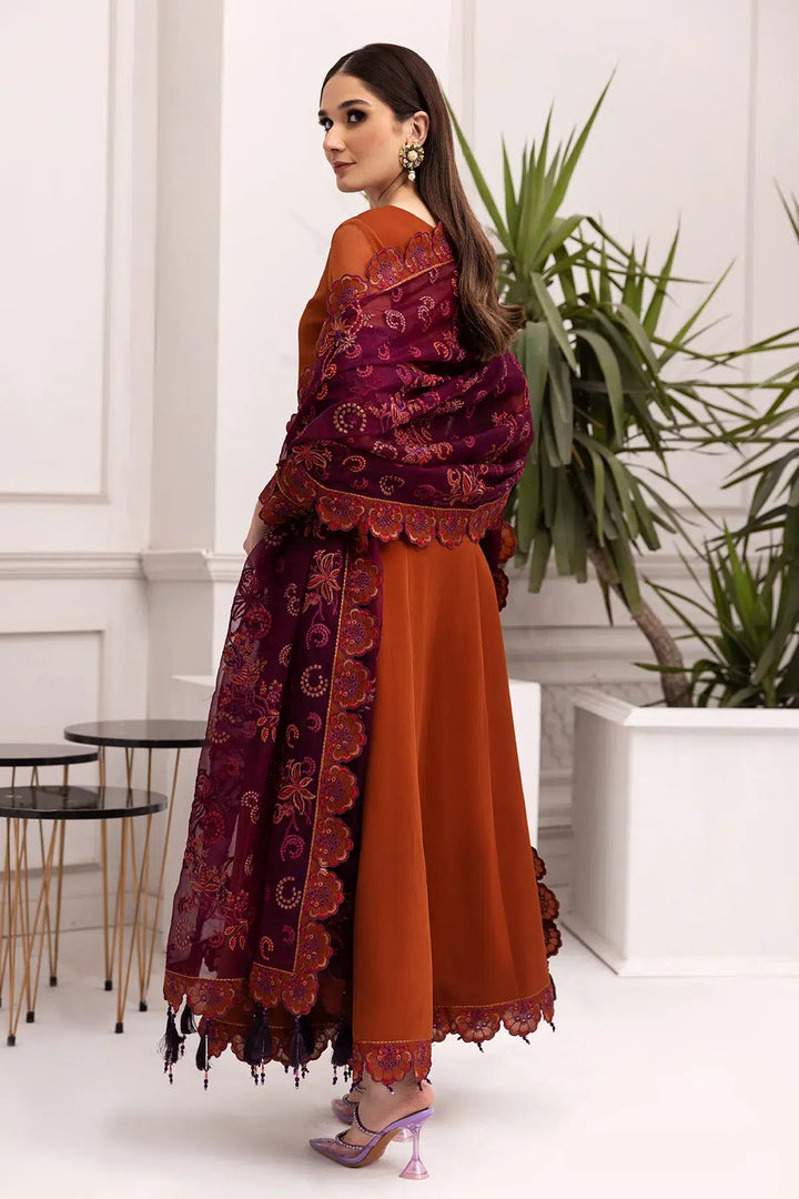 Alizeh | Formals Collection | Rust Dress 3 piece - RTW1011 - Waniyas