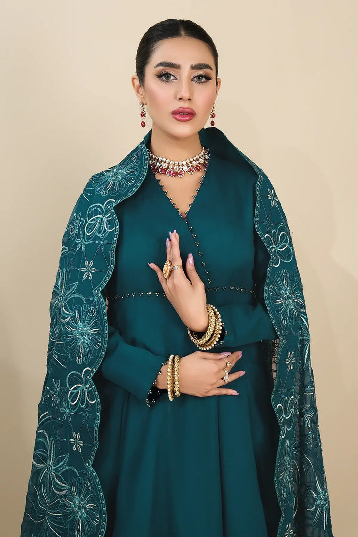 Alizeh | Formals Collection | Sea Green Peplum 3 piece - RTW1015 - Waniyas