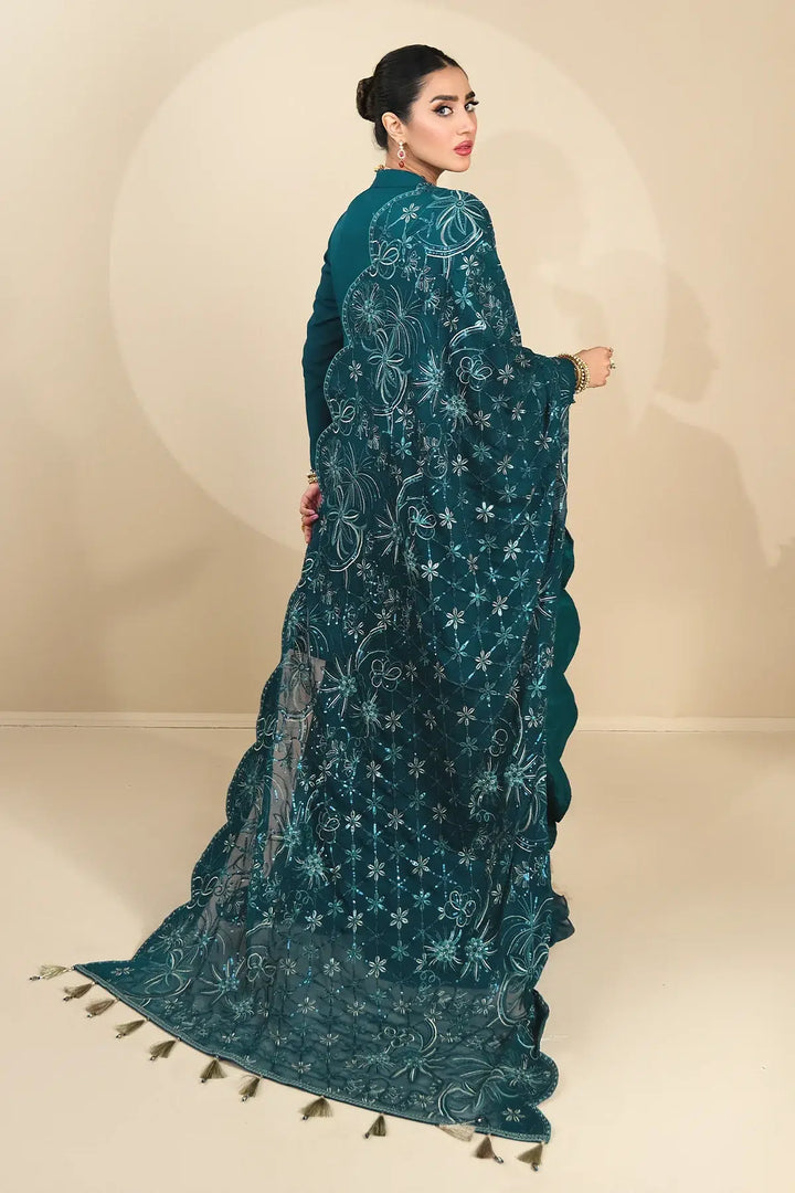 Alizeh | Formals Collection | Sea Green Peplum 3 piece - RTW1015 - Waniyas