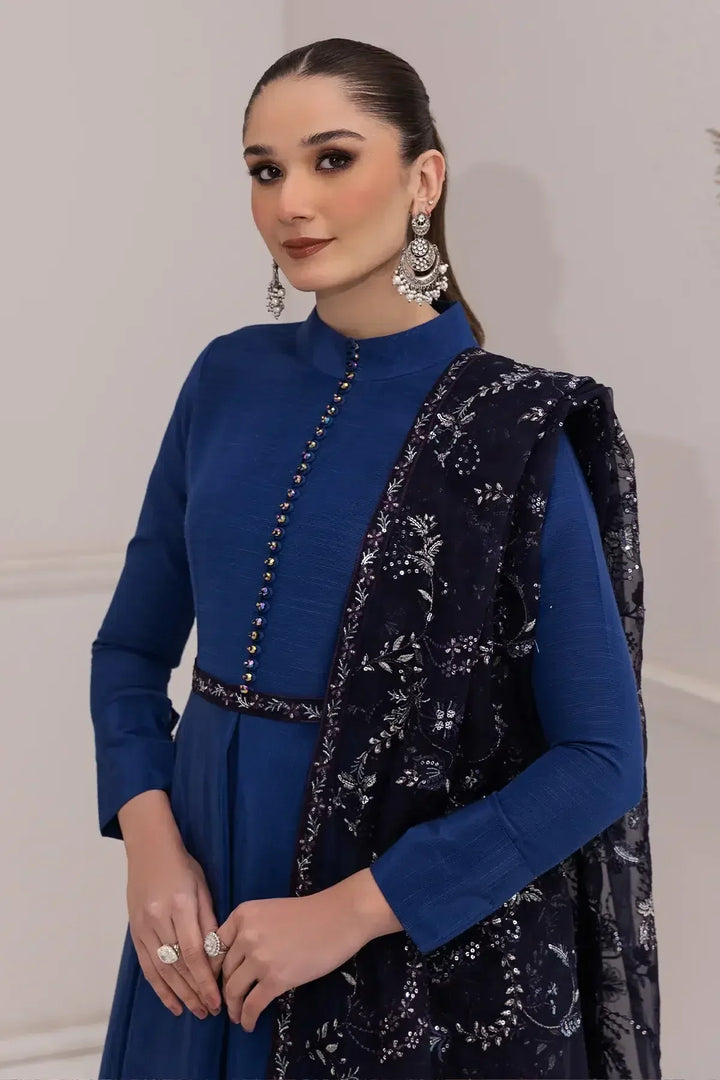 Alizeh | Formals Collection | Royal Blue Dress 3 piece - RTW1002 - Waniyas