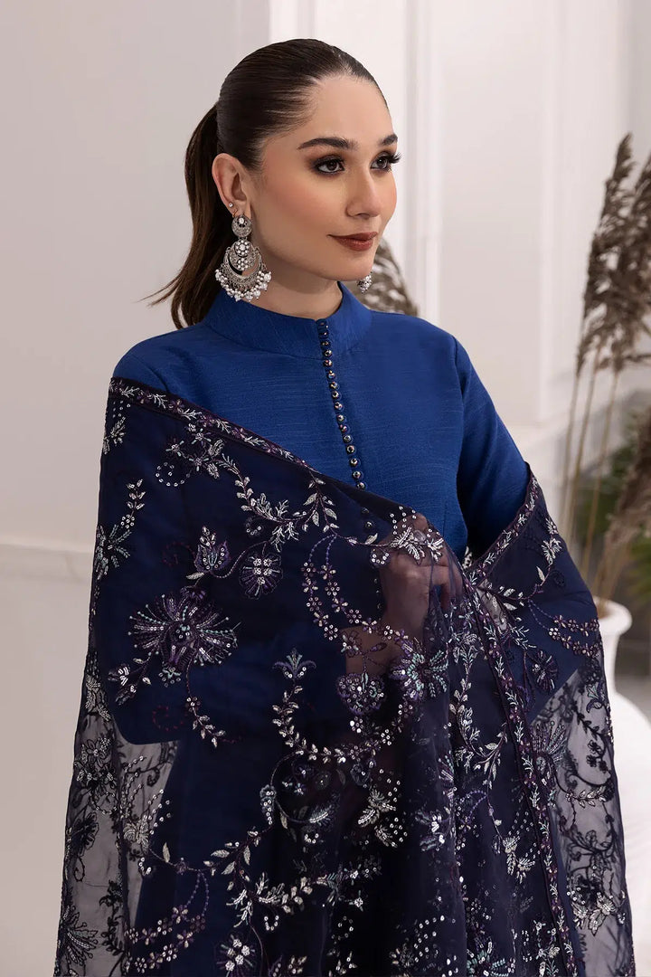 Alizeh | Formals Collection | Royal Blue Dress 3 piece - RTW1002 - Waniyas