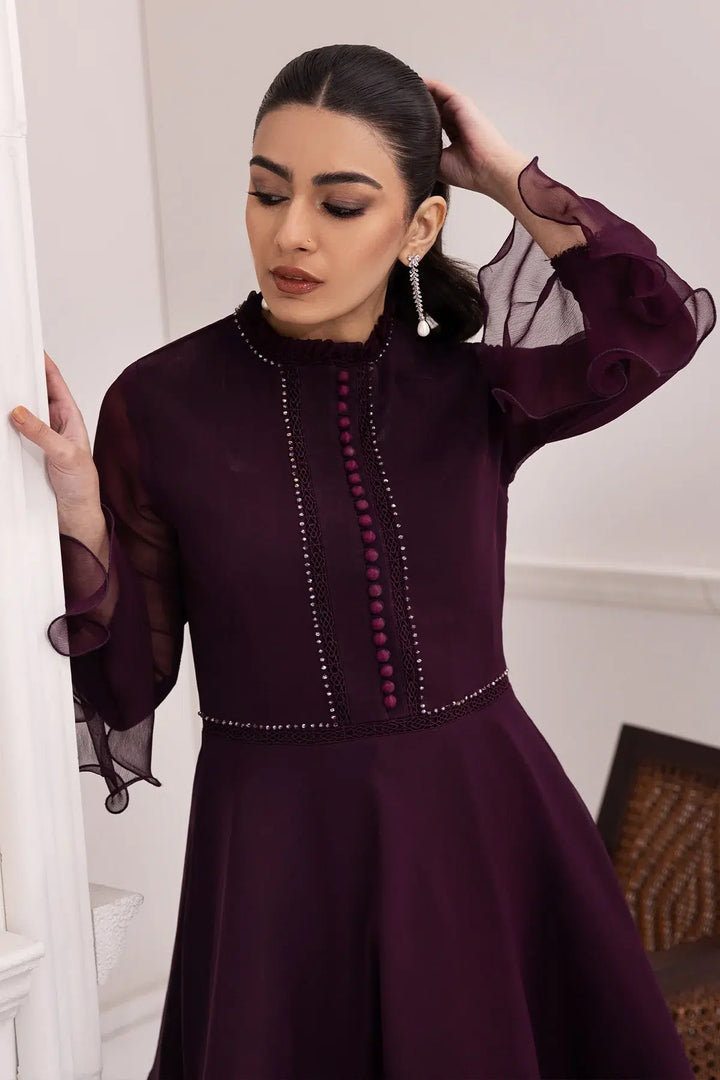 Alizeh | Formals Collection | Purple Frock 2 piece - RTW1001 - Waniyas