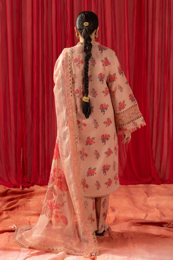 Alizeh | Sheen Lawn Prints 24 | Coral Peach - Waniyas