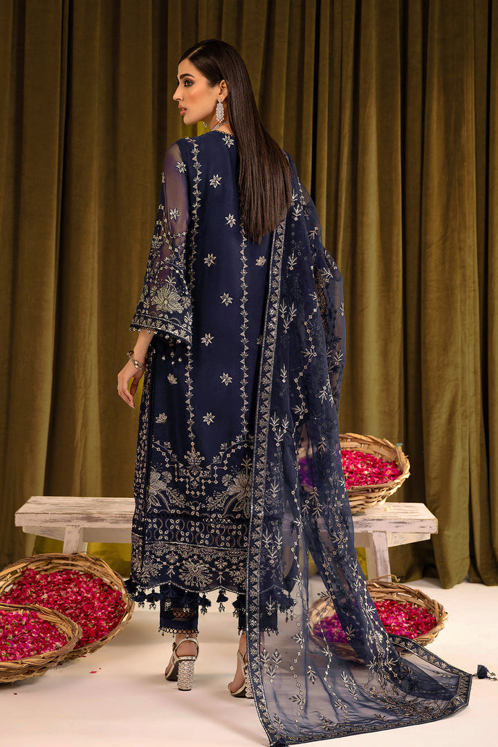 Alizeh | Formals Collection | Daim - V16D08 Embroidered Chiffon Blue - Waniyas