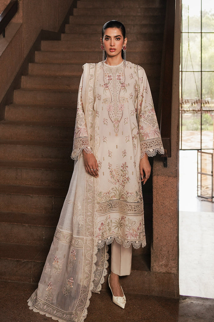 Afrozeh | Chikankari Lawn 24 | Gypsum - Waniyas