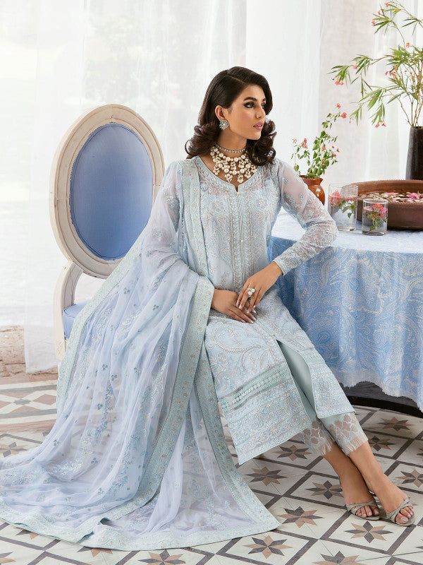 Gulaal | Embroidered Chiffon 23 | Wisteria - Waniyas