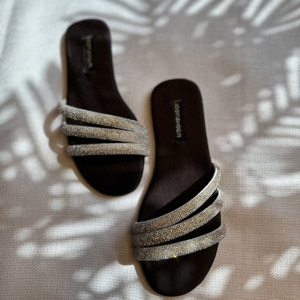 Black Lovestruck Slides - Waniyas