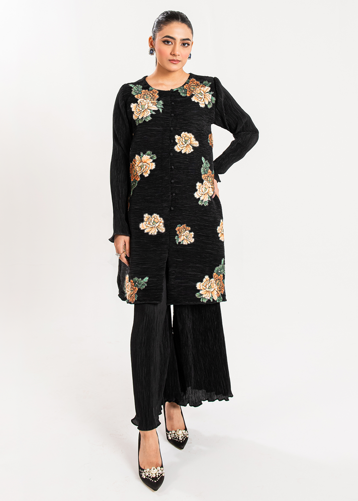 Maria Osama Khan | Claire Pleated Silk | Twilight - Waniyas