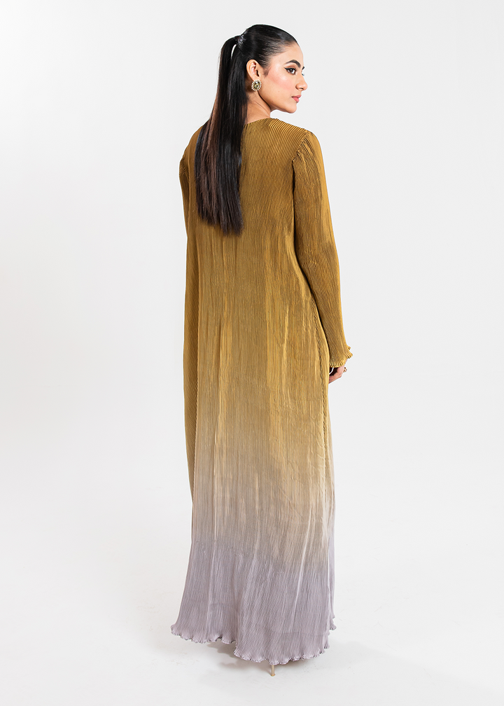 Maria Osama Khan | Claire Pleated Silk | Honeycomb - Waniyas