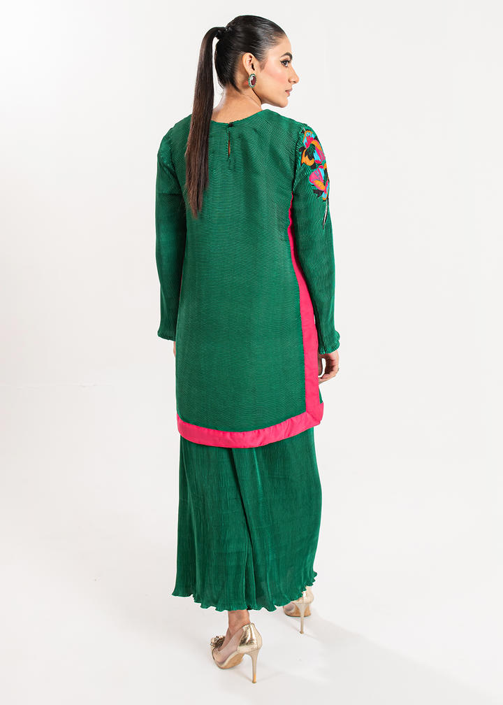 Maria Osama Khan | Claire Pleated Silk | Ivy - Waniyas