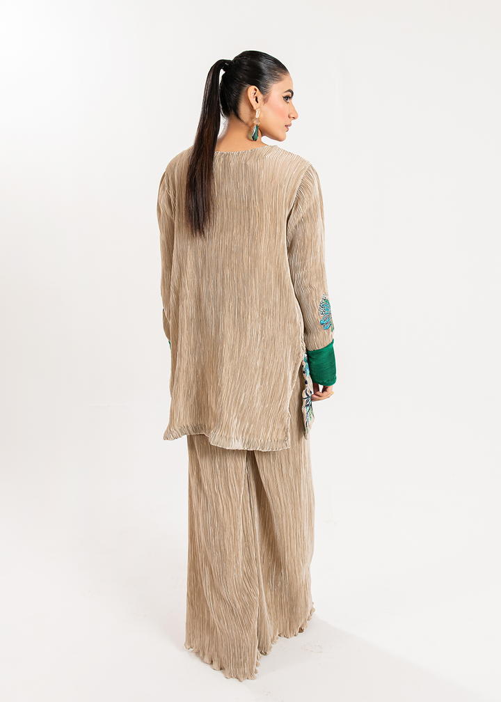 Maria Osama Khan | Claire Pleated Silk | Stardust - Waniyas