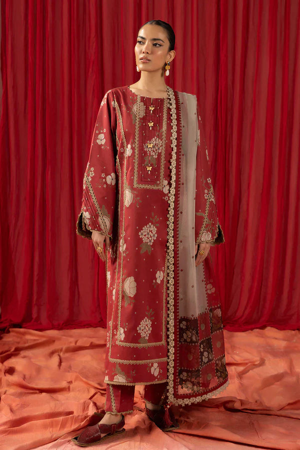 Alizeh | Sheen Lawn Prints 24 | Russet - Waniyas