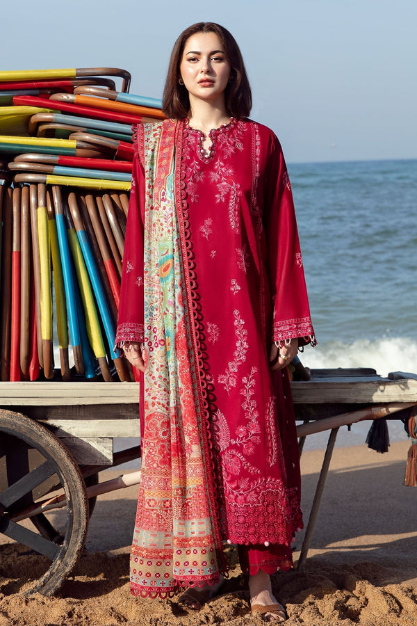 Zaha | Embroidered Lawn Collection | EIRA (ZL23-10 B) - Waniyas