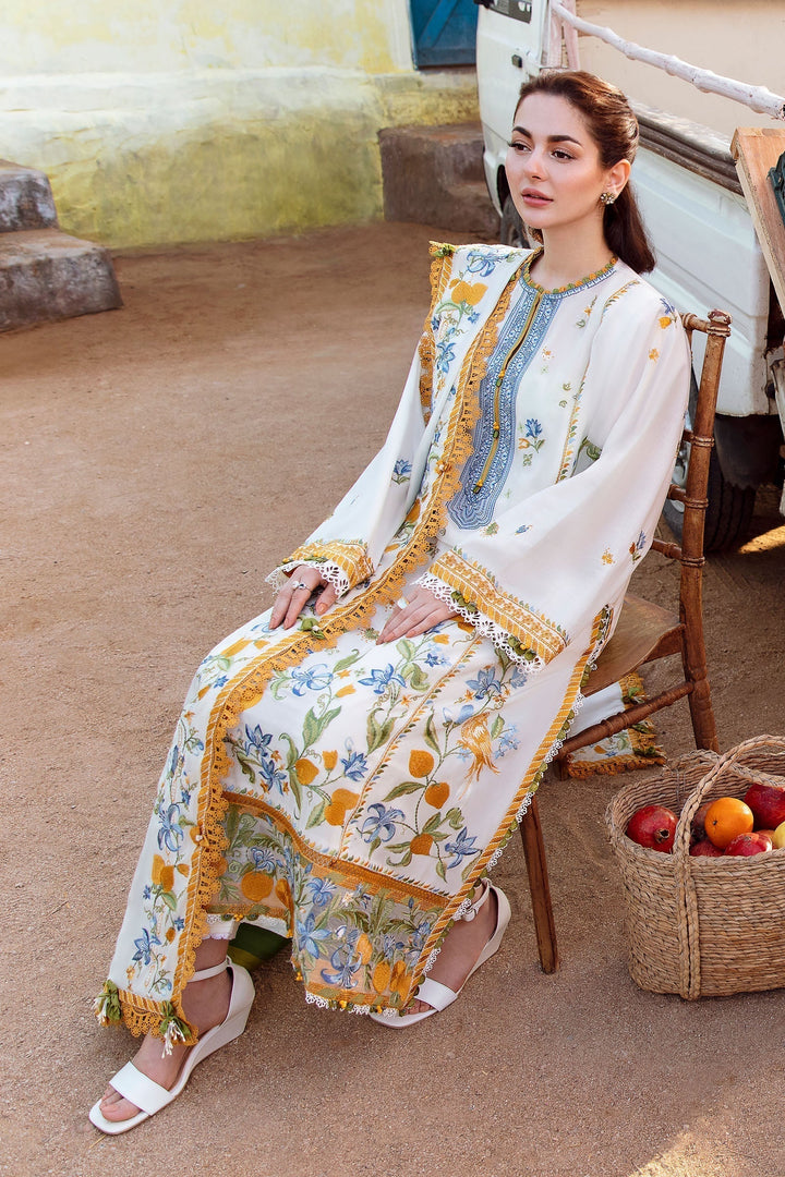 Zaha | Embroidered Lawn Collection | LEYA (ZL23-07 A) - Waniyas