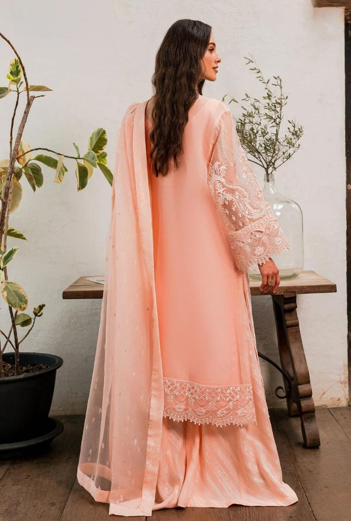 Maryum N Maria | Sorina Luxury Chiffon 23 | Peach Parfait (MW23-505) - Waniyas