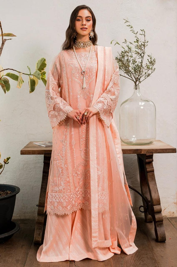 Maryum N Maria | Sorina Luxury Chiffon 23 | Peach Parfait (MW23-505) - Waniyas