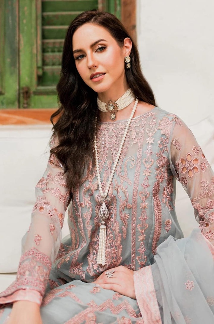 Maryum N Maria | Sorina Luxury Chiffon 23 | Dawn Blue (MW23-510) - Waniyas