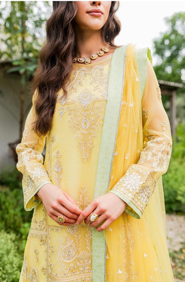 Maryum N Maria | Sorina Luxury Chiffon 23 | Lemon Zest (MW23-508) - Waniyas