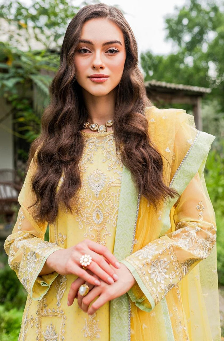 Maryum N Maria | Sorina Luxury Chiffon 23 | Lemon Zest (MW23-508) - Waniyas