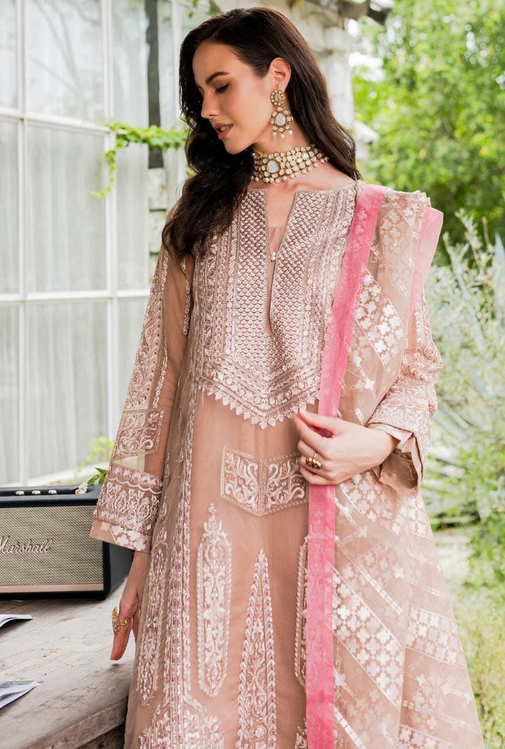 Maryum N Maria | Sorina Luxury Chiffon 23 | Peach Beige (MW23-503) - Waniyas