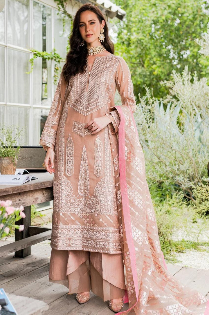 Maryum N Maria | Sorina Luxury Chiffon 23 | Peach Beige (MW23-503) - Waniyas