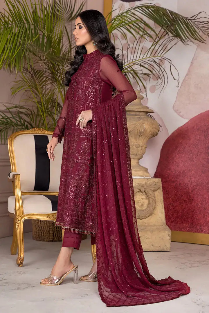 Zarif | Afreen Formals | ZA 04 MULBERRY - Waniyas