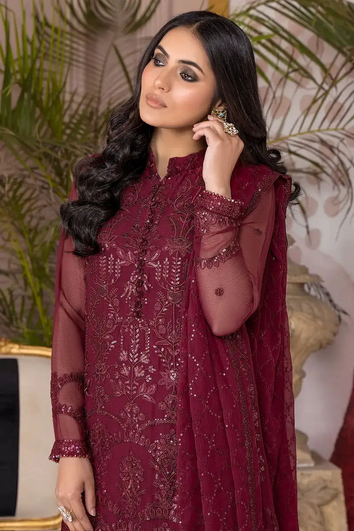 Zarif | Afreen Formals | ZA 04 MULBERRY - Waniyas