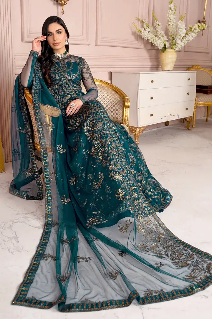 Zarif | Afreen Formals | ZA 01 EVERGREEN - Waniyas