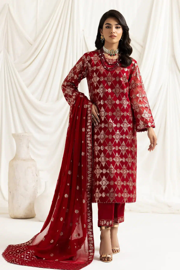 Alizeh | Dua Formals 23 | DUA-V02D02A-ALARA(RED) - Waniyas