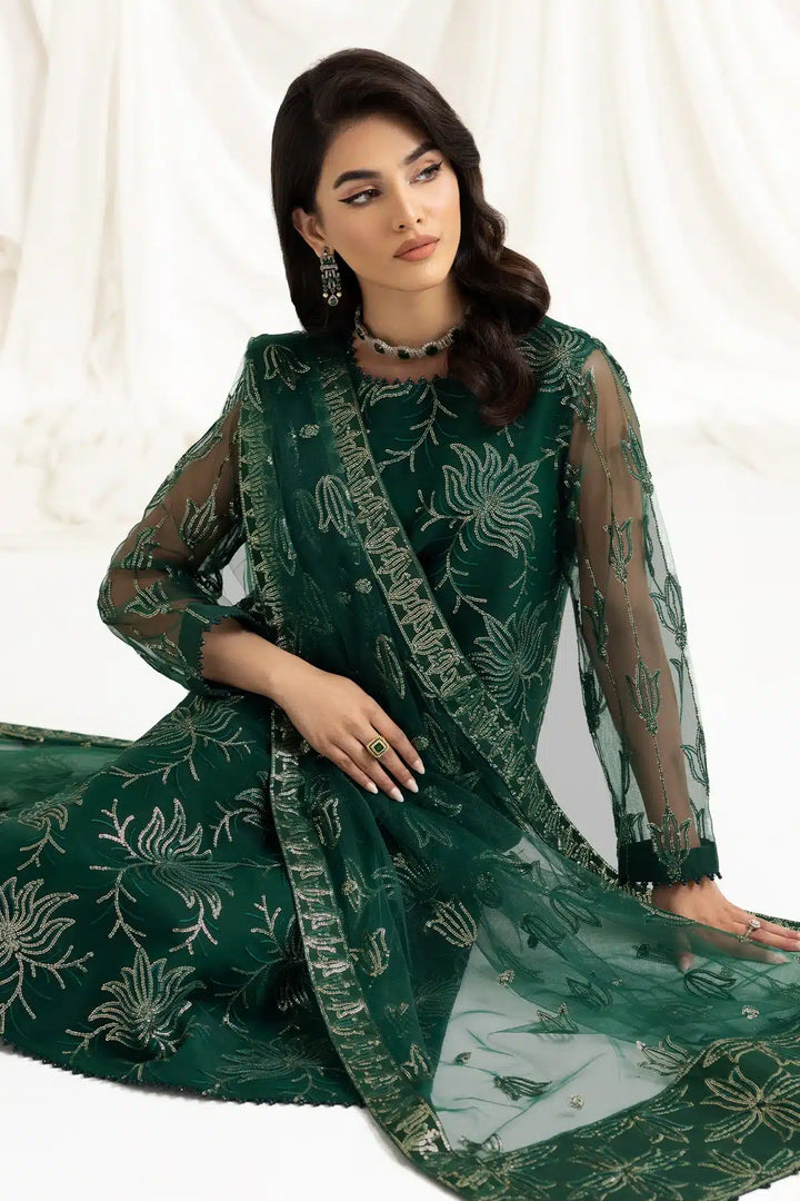 Alizeh | Dua Formals 23 | DUA-V02D05A-ELNAZ(GREEN) - Waniyas