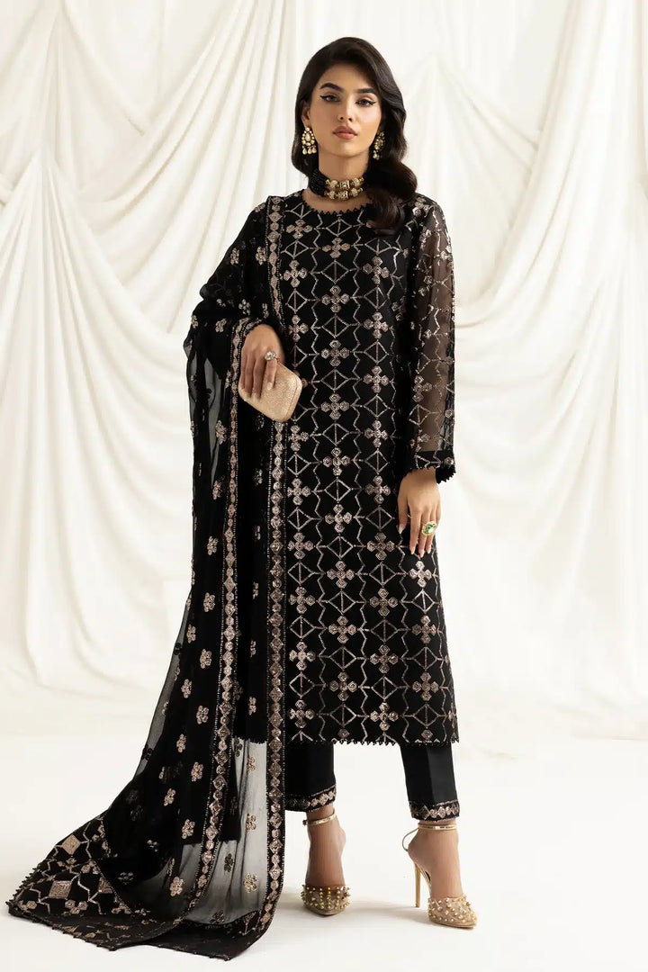 Alizeh | Dua Formals 23 | DUA-V02D04A-NAZIK(BLACK) - Waniyas