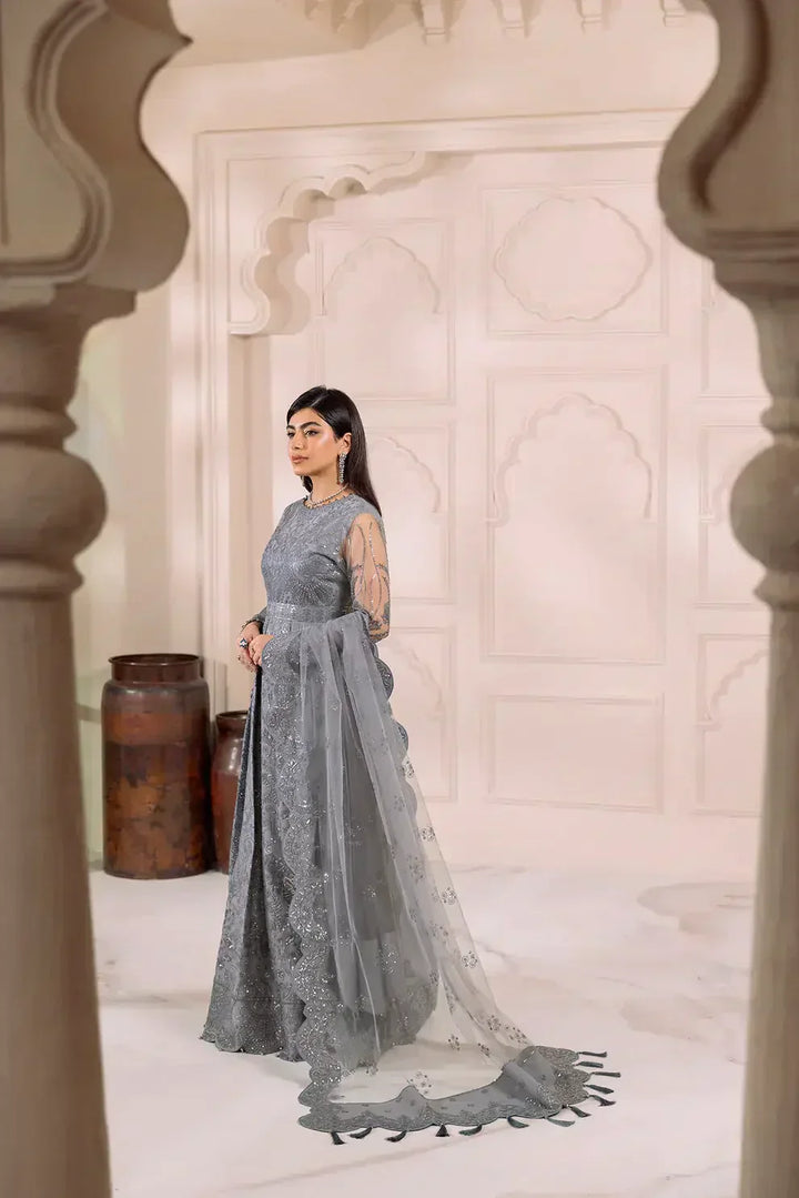 Alizeh | Dua Formals 23 | DUA-V01D01B- KHIRAD ( GREY ) - Waniyas