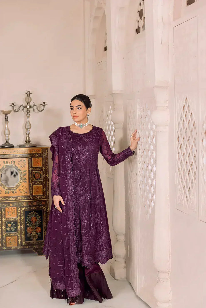 Alizeh | Dua Formals 23 | DUA-V01D03A- SYLVI ( PURPLE ) - Waniyas