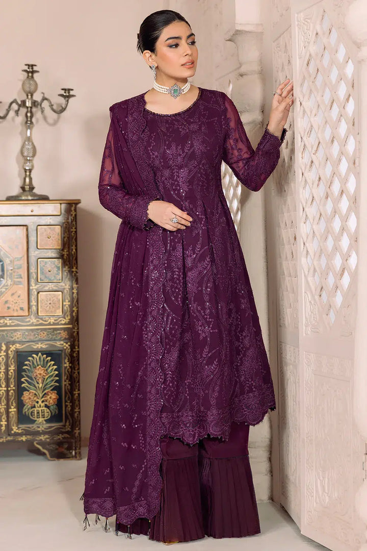 Alizeh | Dua Formals 23 | DUA-V01D03A- SYLVI ( PURPLE ) - Waniyas