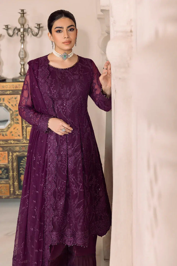 Alizeh | Dua Formals 23 | DUA-V01D03A- SYLVI ( PURPLE ) - Waniyas