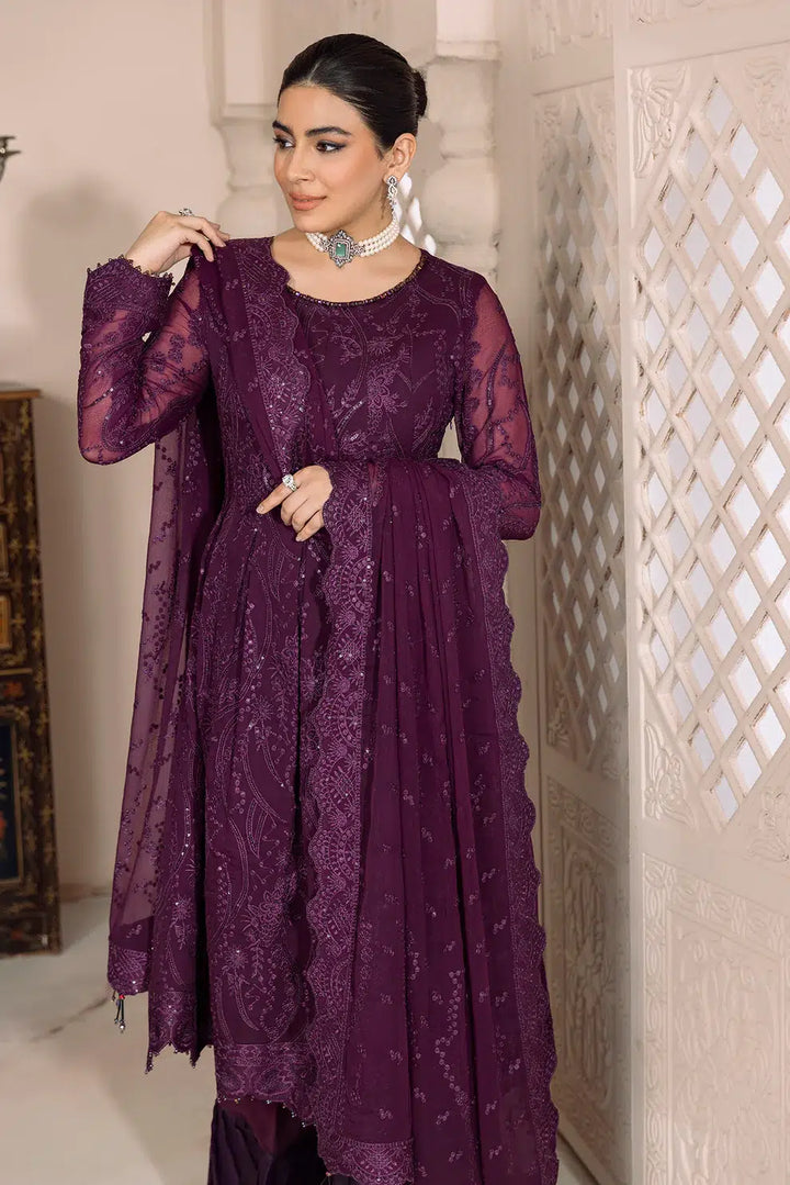 Alizeh | Dua Formals 23 | DUA-V01D03A- SYLVI ( PURPLE ) - Waniyas