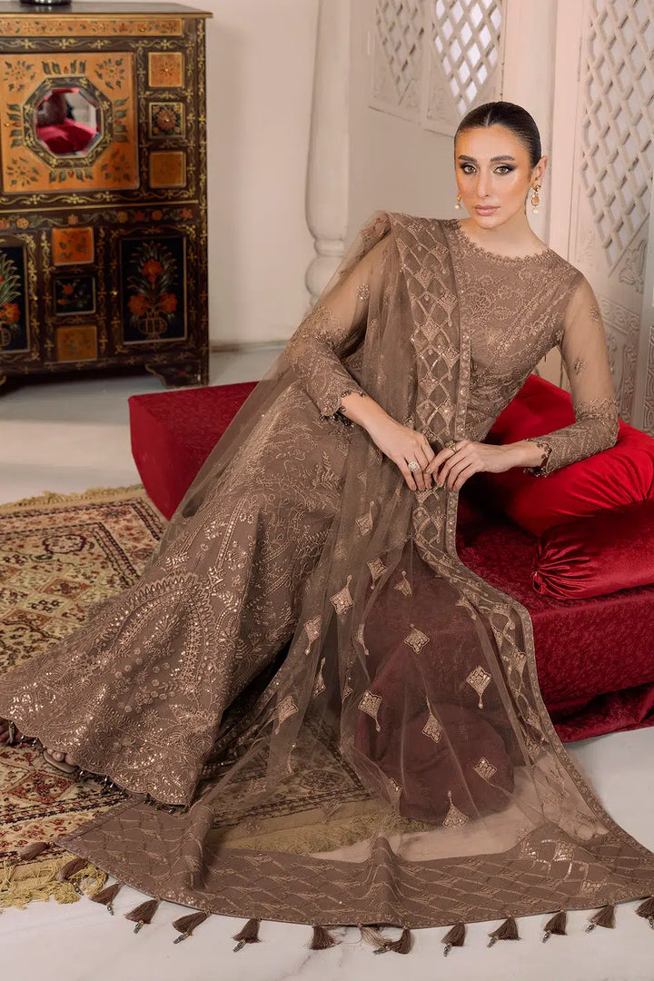 Alizeh | Dua Formals 23 | DUA-V01D05B- RYAN ( BEIGE ) - Waniyas