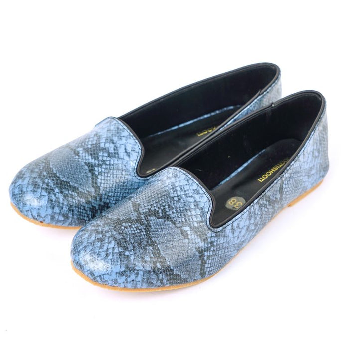 Blue Textured Loafers - Waniyas