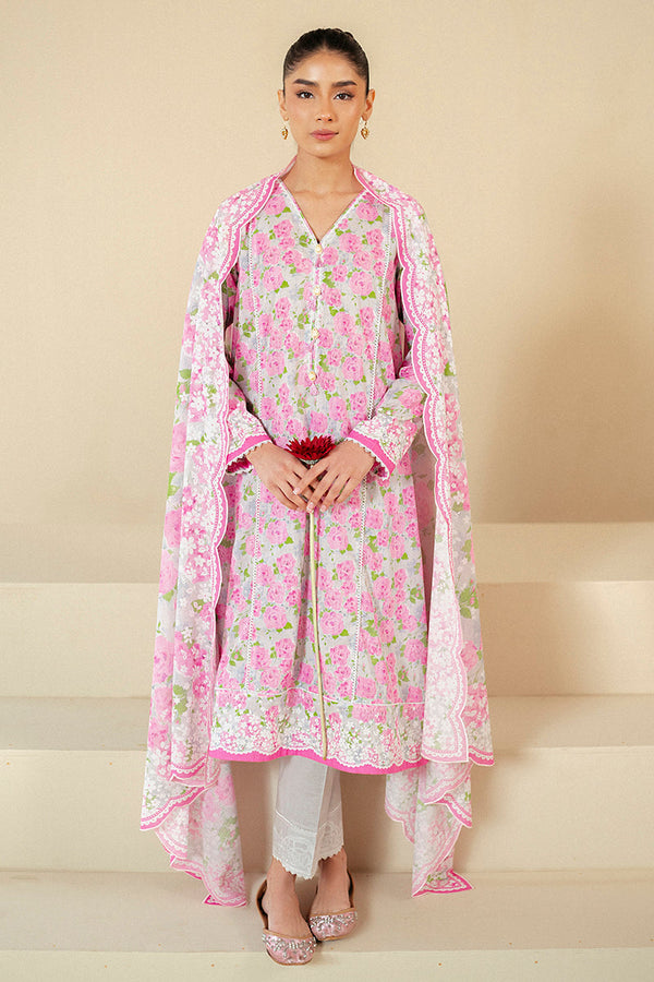 Cross Stitch | Daily Lawn 24 | FLORAL WIND-3 PIECE LAWN SUIT - Waniyas