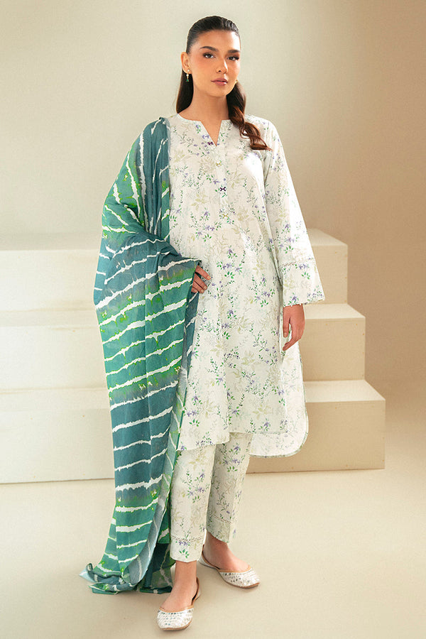 Cross Stitch | Daily Lawn 24 | LAUREL MINT-3 PIECE LAWN SUIT - Waniyas