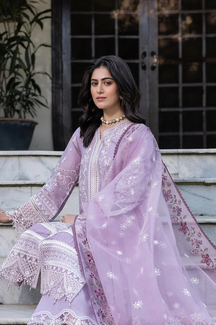 Farasha | Bahaar Embroidered Lawn | Lilac Florine - Waniyas